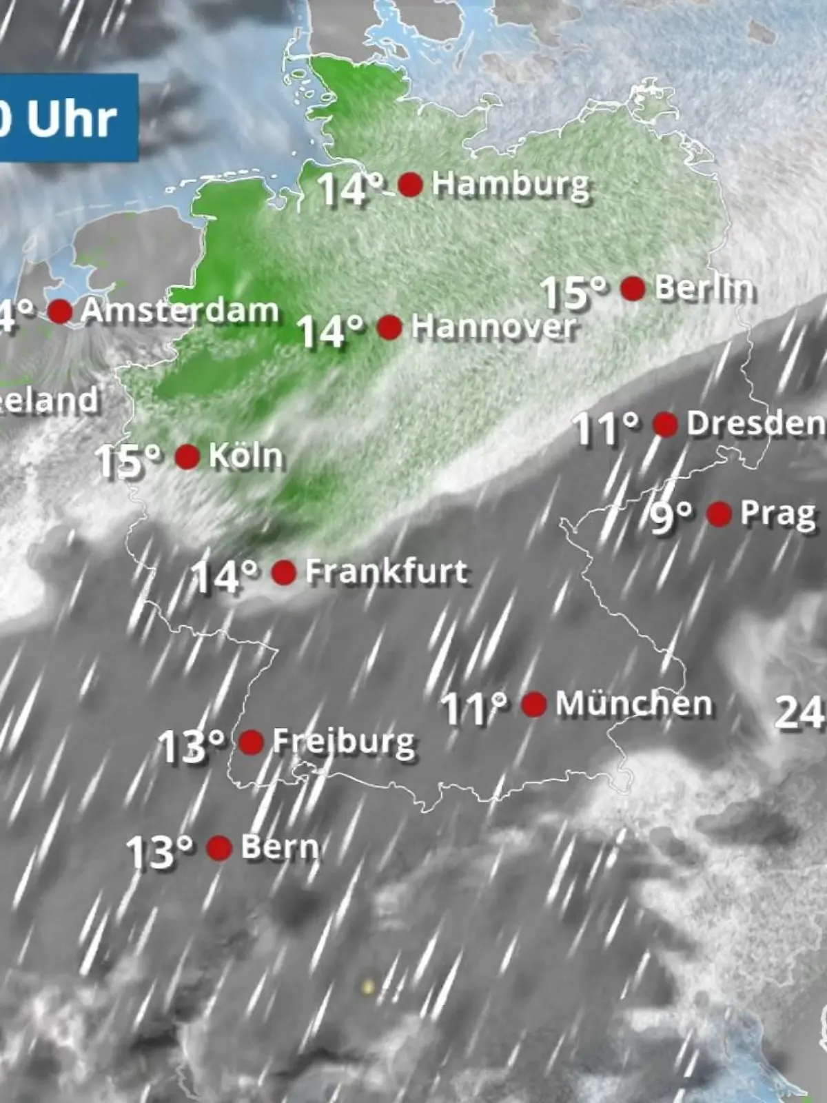 Bild zu: "Regen in Südosthälfte, freundlich im Nordwesten"