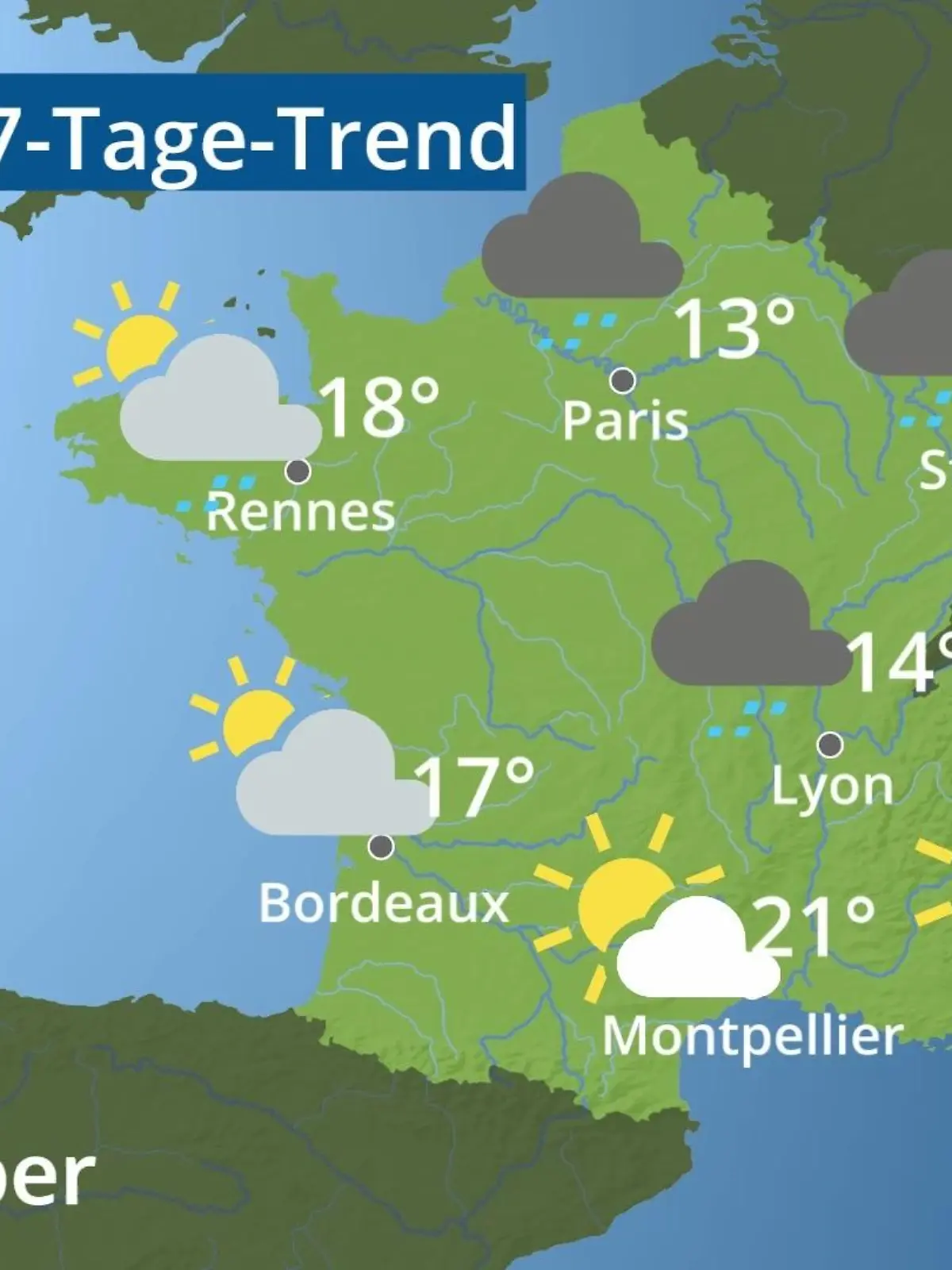 Bild zu: "Frankreich: Wie wird das Wetter?"
