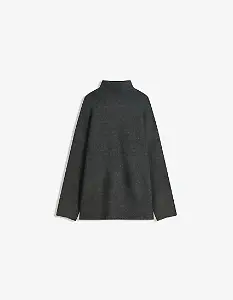 Oversize-Pullover mit Stehkragen