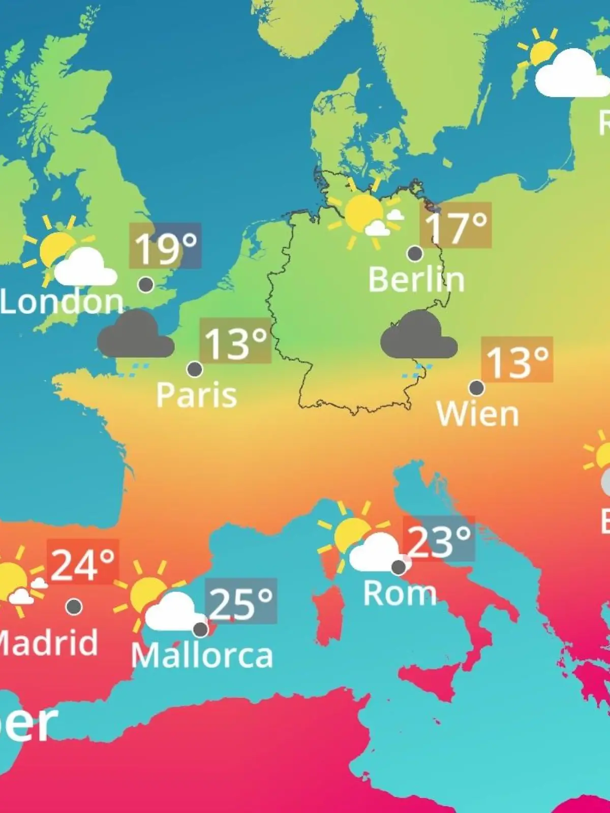 Bild zu: "Europa: Wie wird das Wetter?"