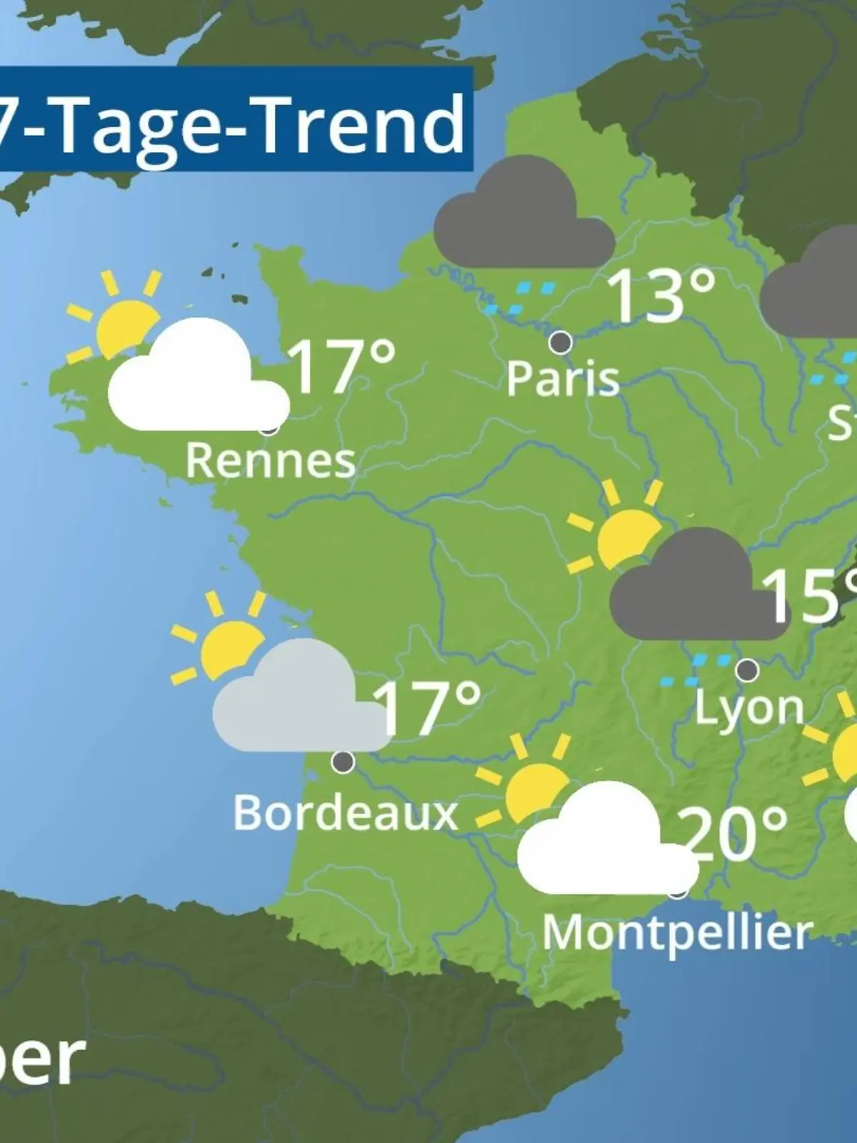 Bild zu: "Frankreich: Wie wird das Wetter?"