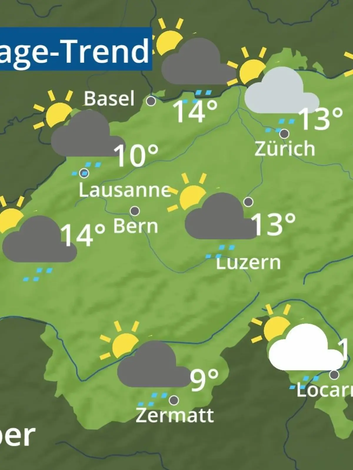 Bild zu: "Schweiz: Wie wird das Wetter?"