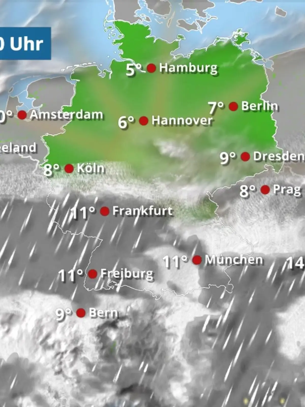 Bild zu: "Regen breitet sich im Südwesten aus"