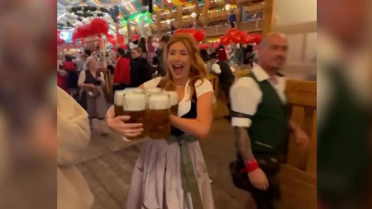 Arbeit nach Maß! Palina Rojinski begeistert als Wiesn-Bedienung „Ich Krug mich nicht mehr ein“