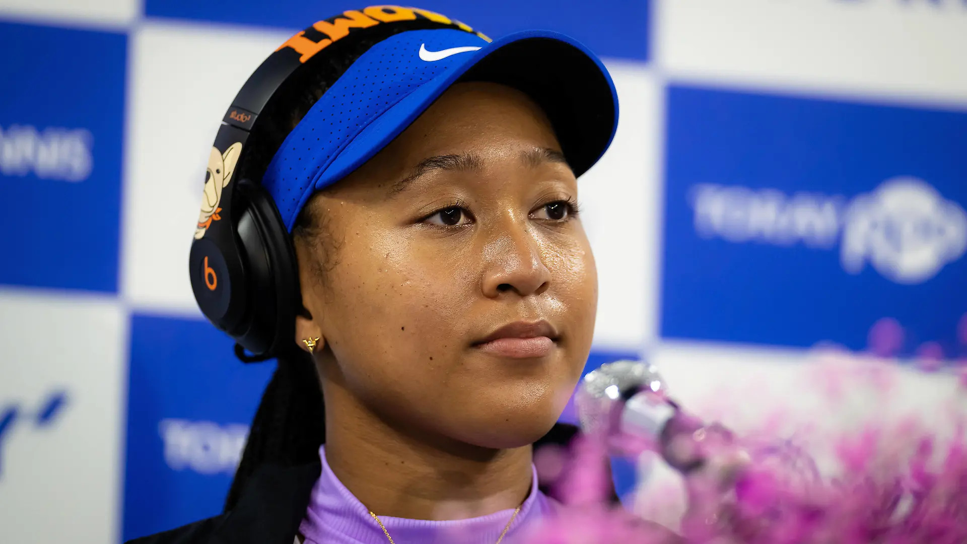 September 20, 2022, TOKIO, JAPAN: Naomi Osaka of Japan talks to the media after the first round of the 2022 Toray Pan Pacific Open WTA, Tennis Damen 500 tennis tournament TOKIO JAPAN - ZUMAa181 20220920_zaa_a181_048 Copyright: xRobxPrangex