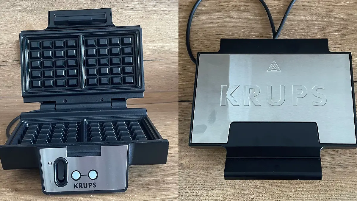 Krups Waffeleisen auf dem Küchentisch 
