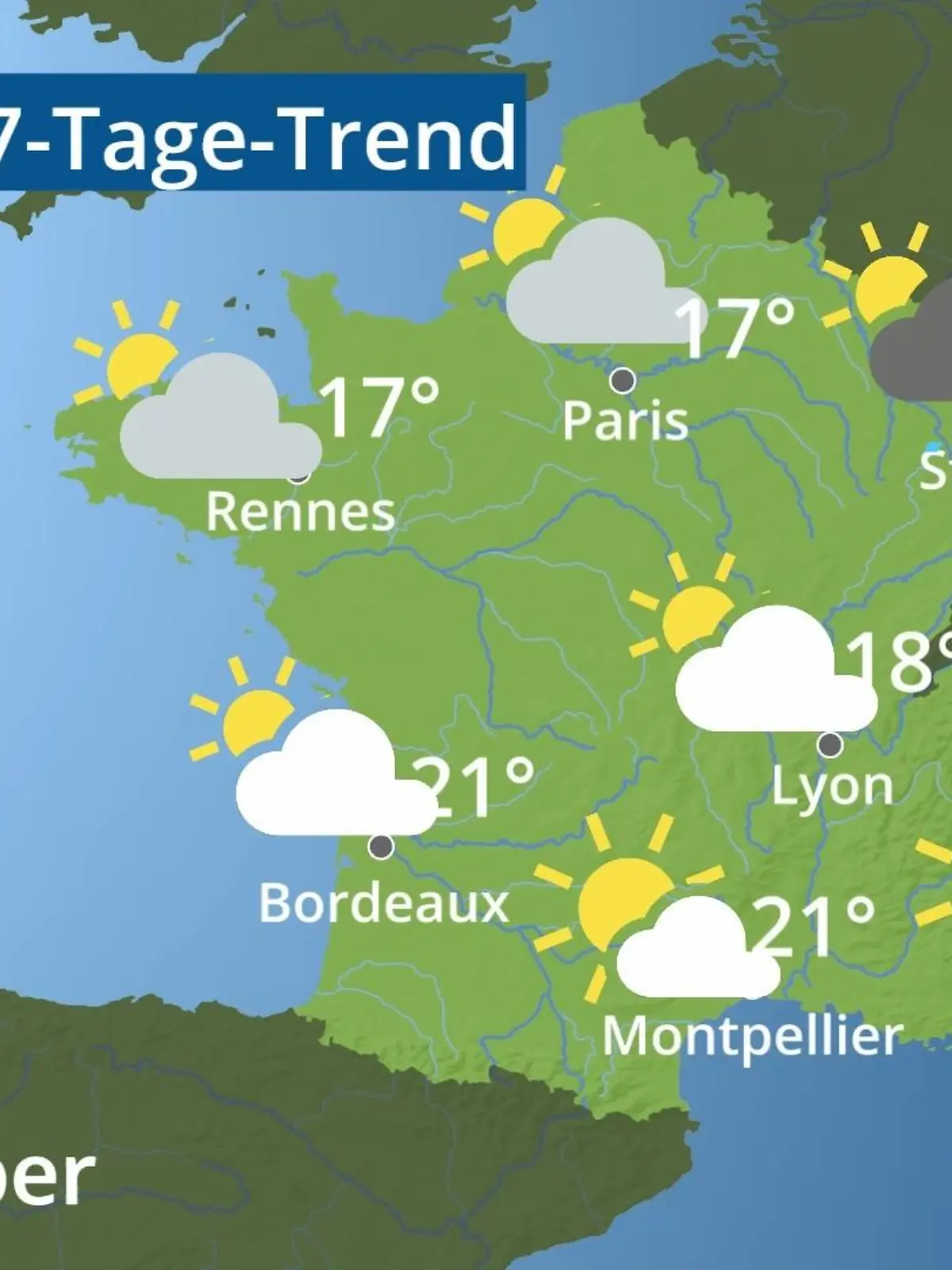 Bild zu: "Frankreich: Wie wird das Wetter?"