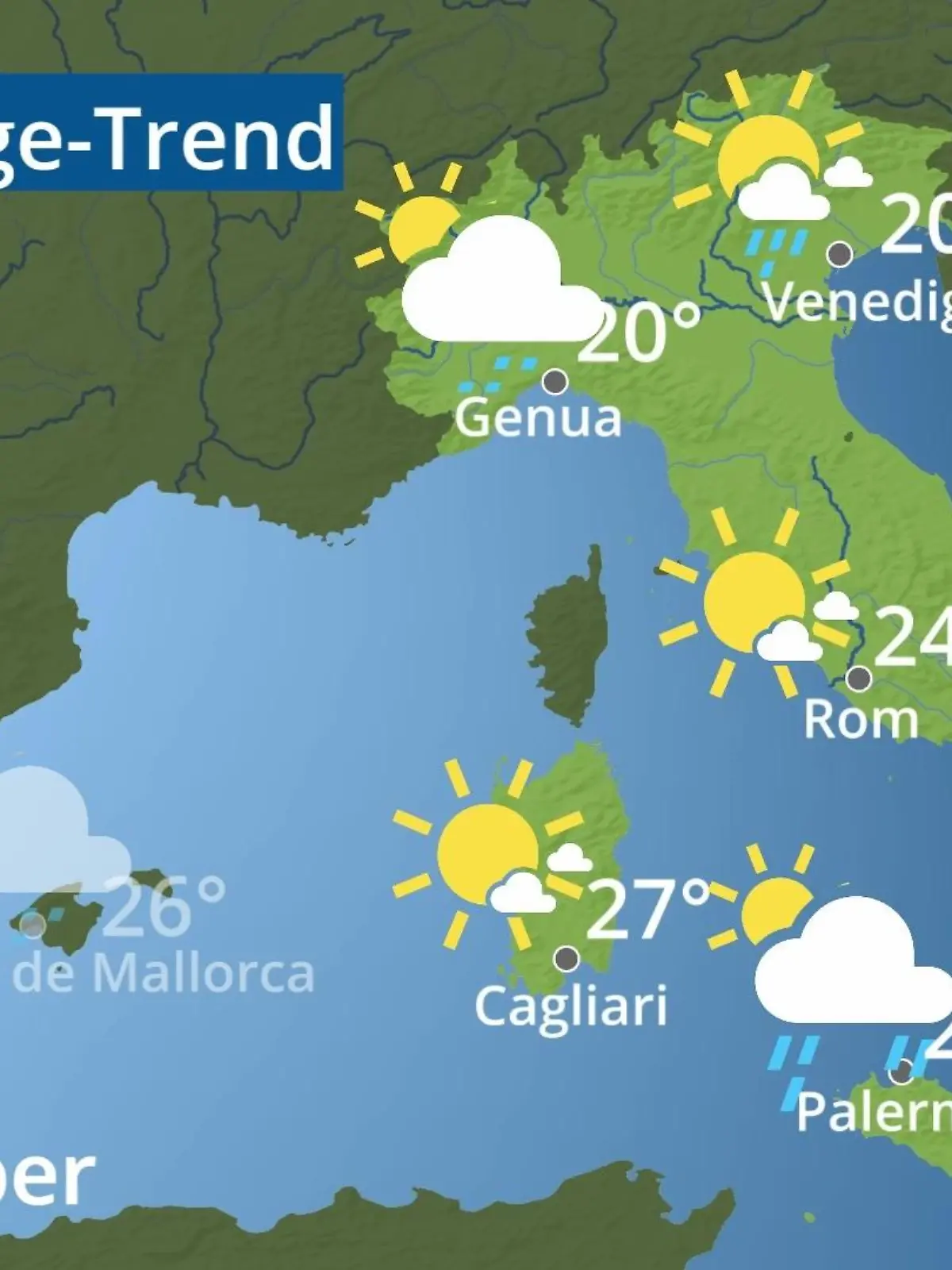 Bild zu: "Italien: Wie wird das Wetter?"