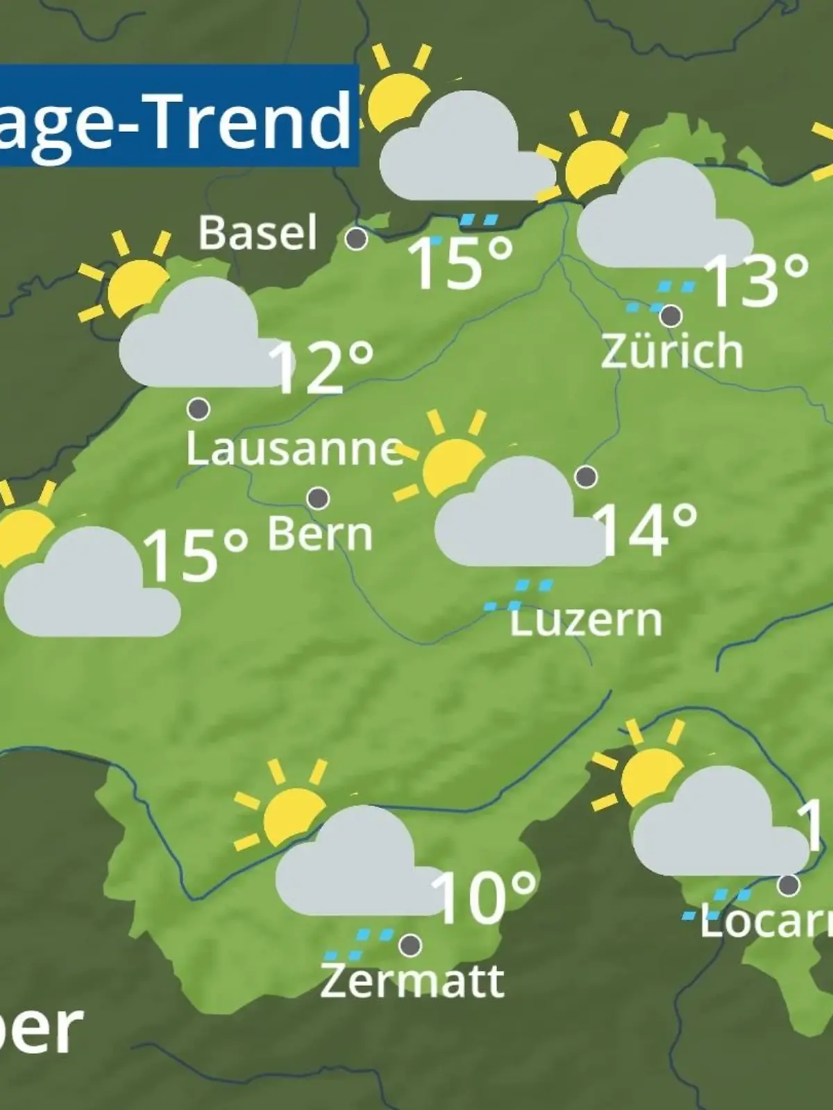 Bild zu: "Schweiz: Wie wird das Wetter?"