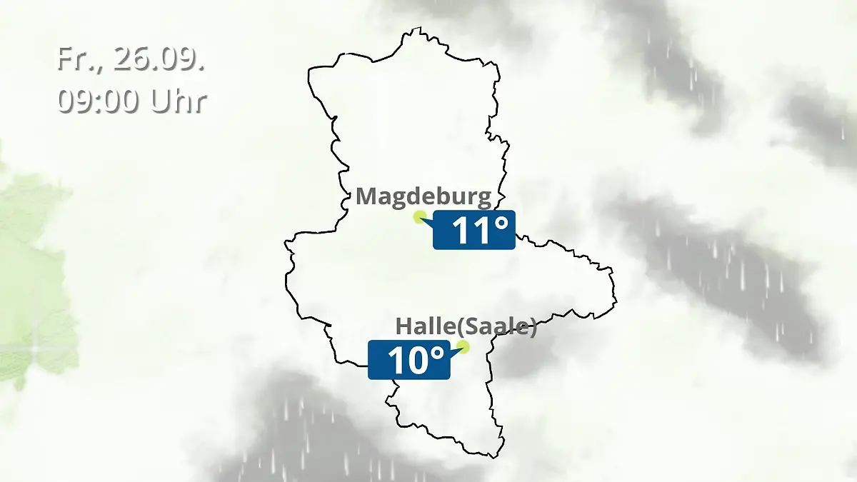 Sachsen-Anhalt: Wie wird das Wetter? Regen und Wolkenfilm für Halle und Magdeburg