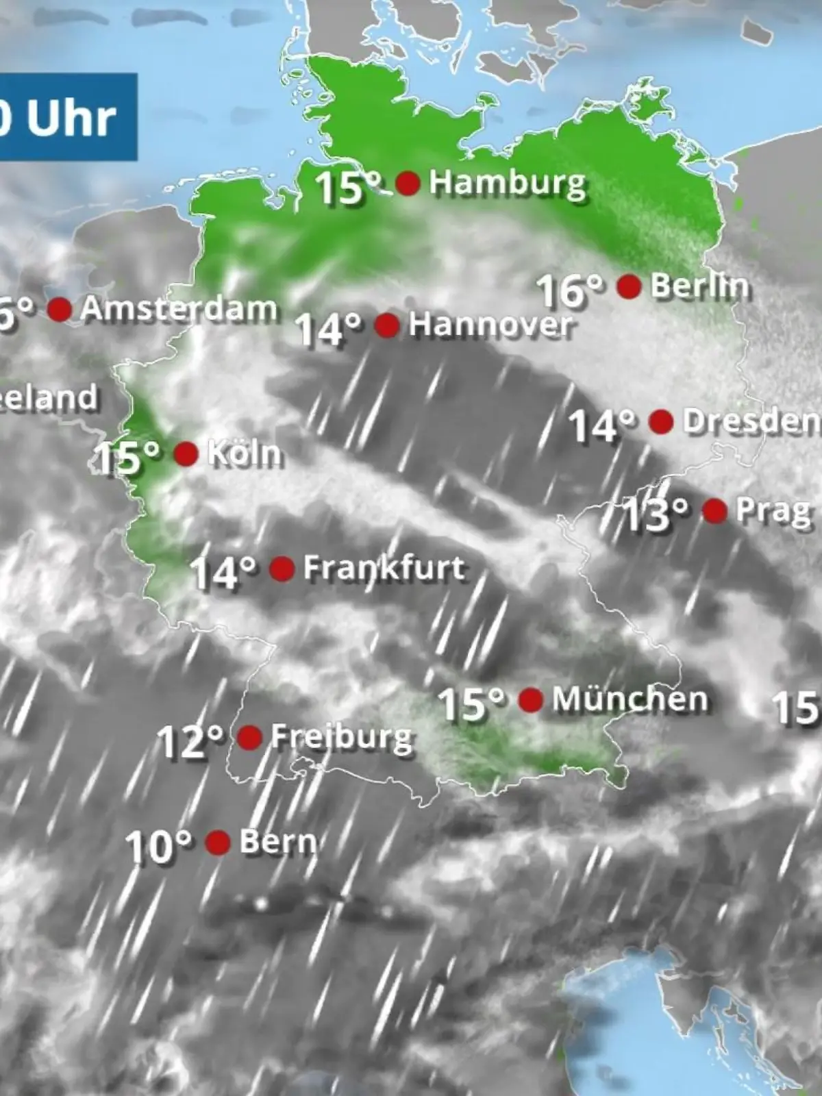 Bild zu: "Regen im Südosten bis zur Mitte"
