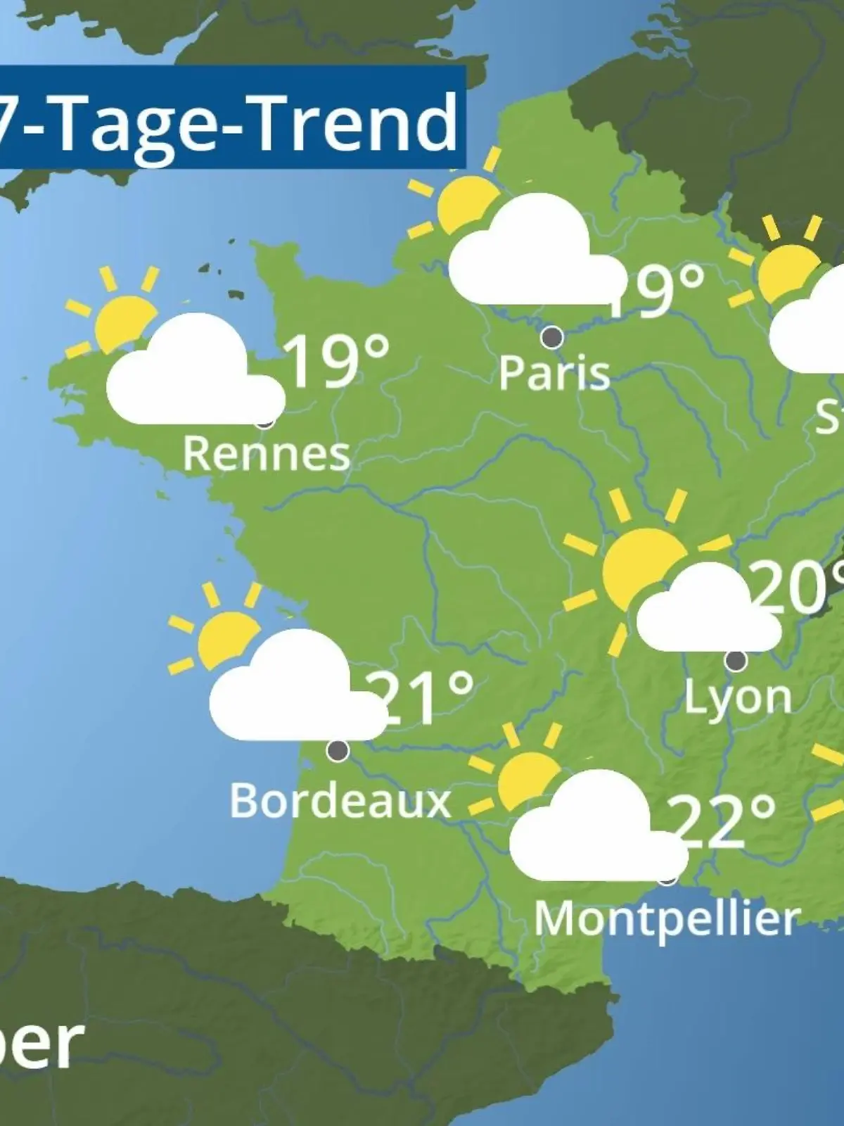 Bild zu: "Frankreich: Wie wird das Wetter?"