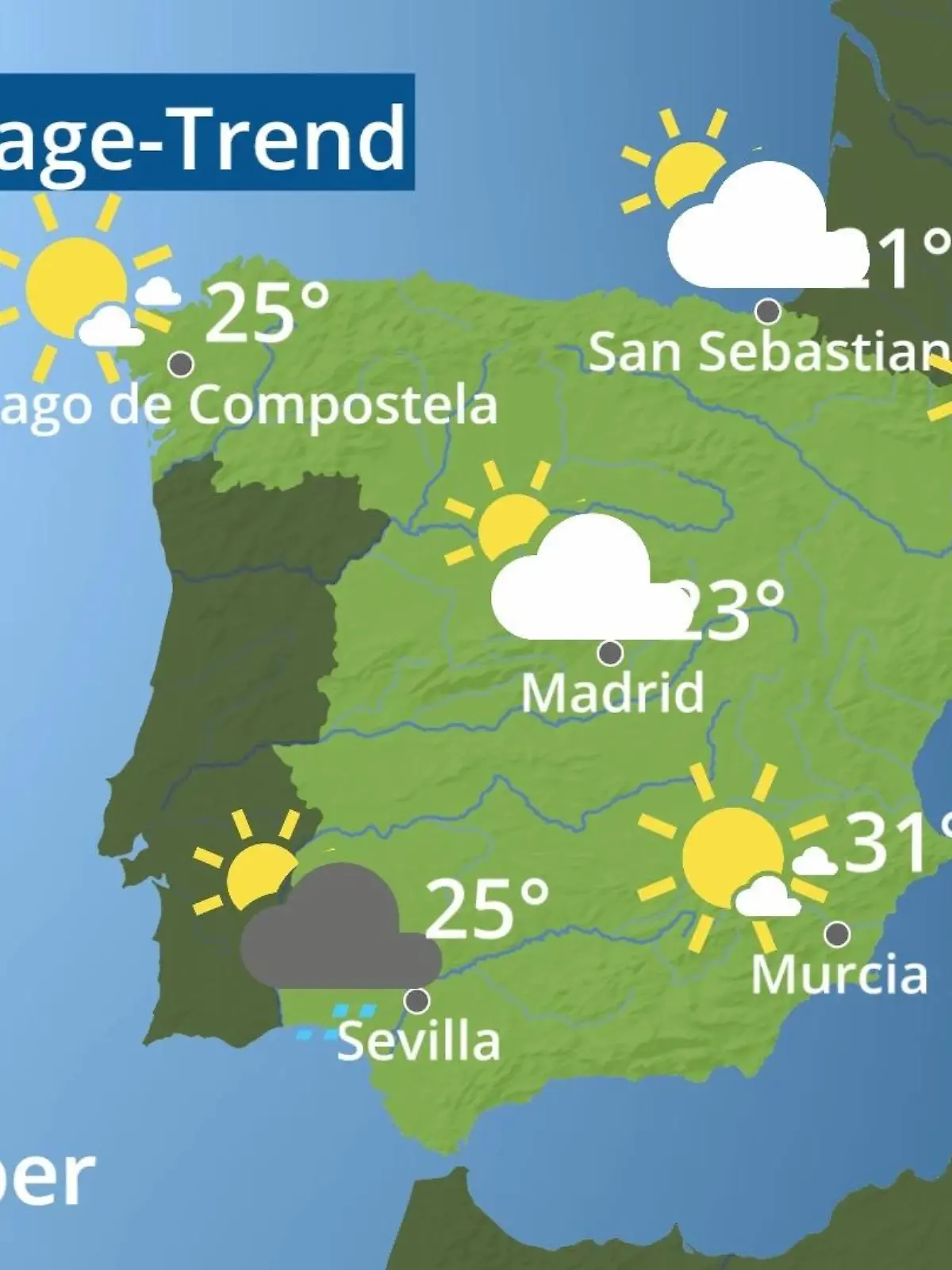 Bild zu: "Spanien: Wie wird das Wetter?"