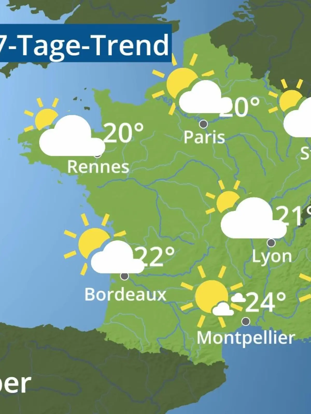 Bild zu: "Frankreich: Wie wird das Wetter?"