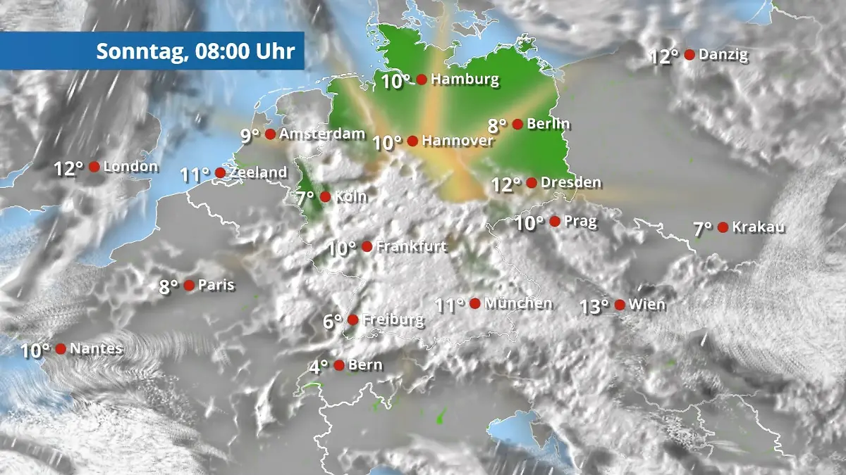 Die Wolken lichten sich mehr und mehr - Sonne! Der Regen- und Wolkenfilm für 48 Stunden