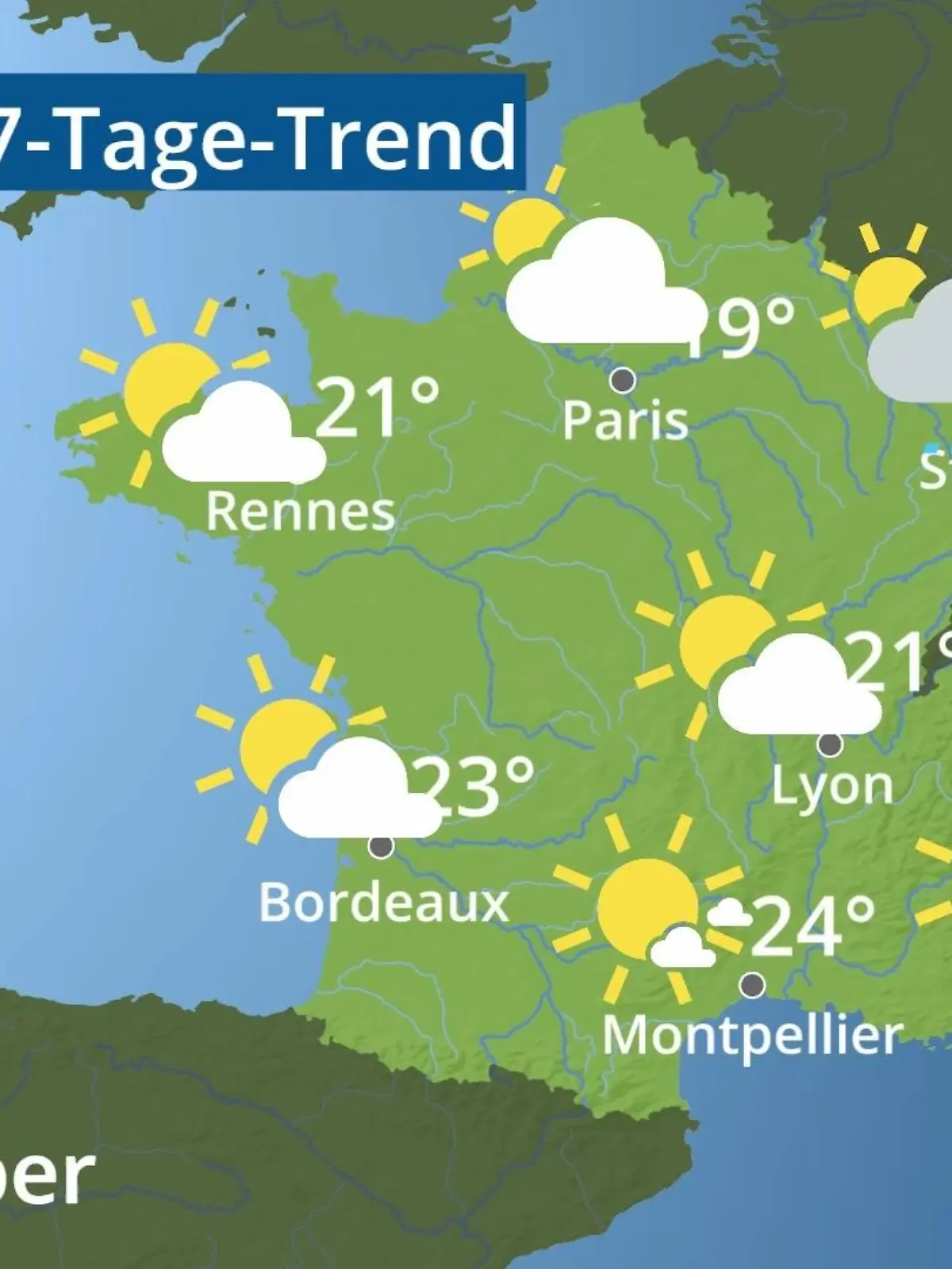 Bild zu: "Frankreich: Wie wird das Wetter?"