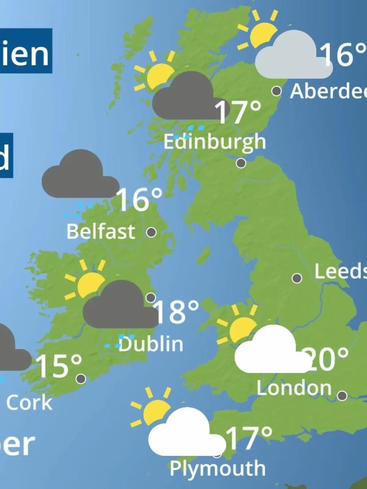 Bild zu: "England, Schottland, Wales: Wie wird das Wetter?"