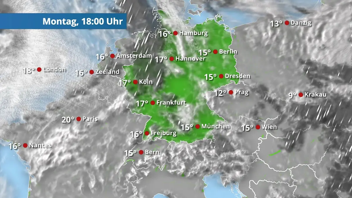Ein paar Schauer noch unterwegs Der Regen- und Wolkenfilm für 48 Stunden