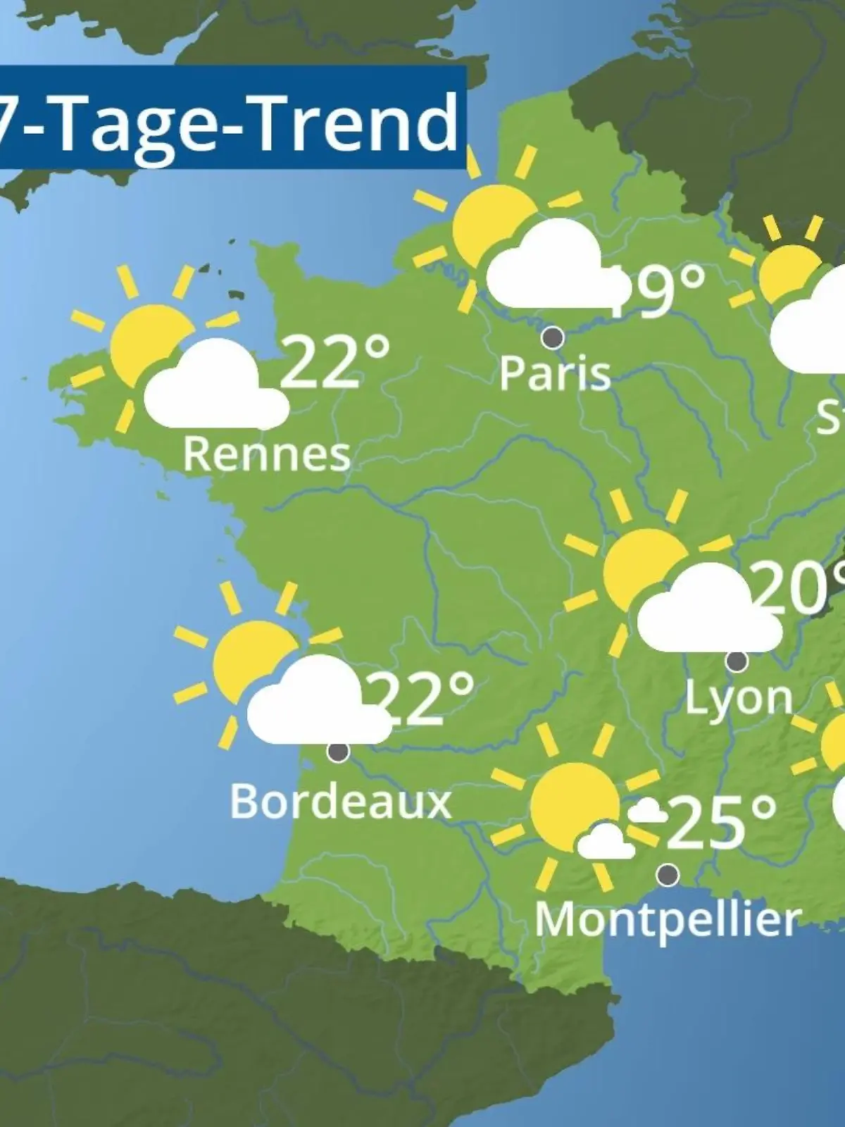 Bild zu: "Frankreich: Wie wird das Wetter?"