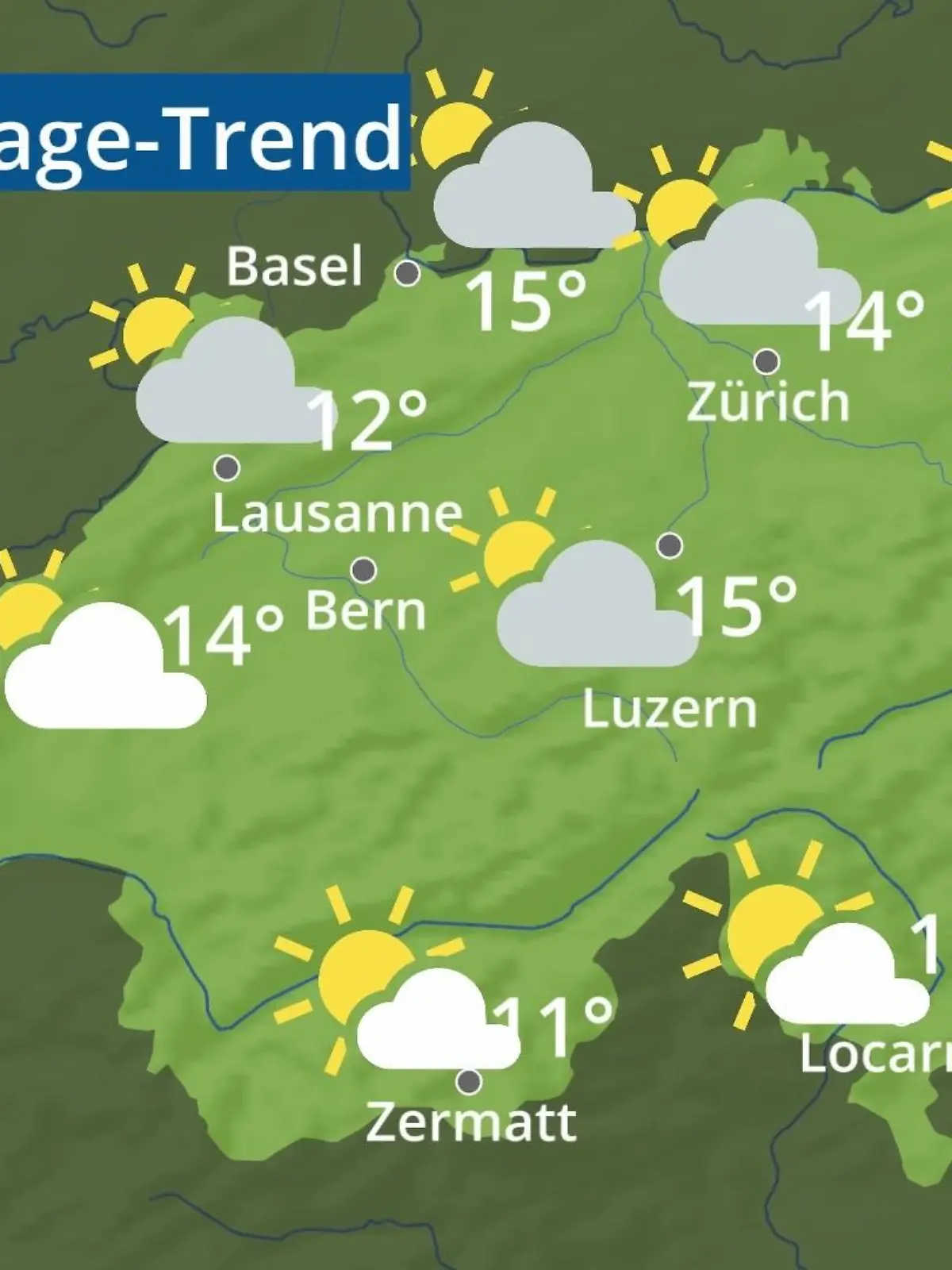 Bild zu: "Schweiz: Wie wird das Wetter?"