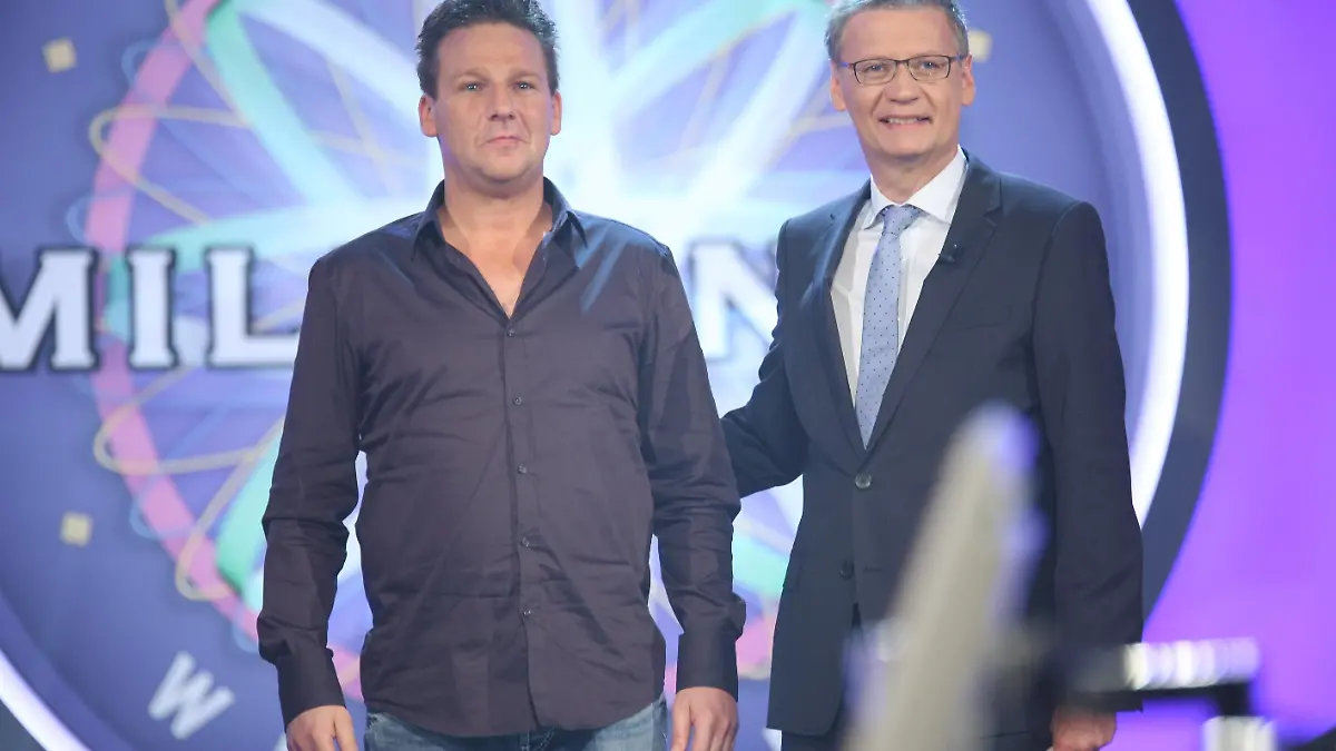 Günther Jauch mit Rainer Nebeling aus Berlin