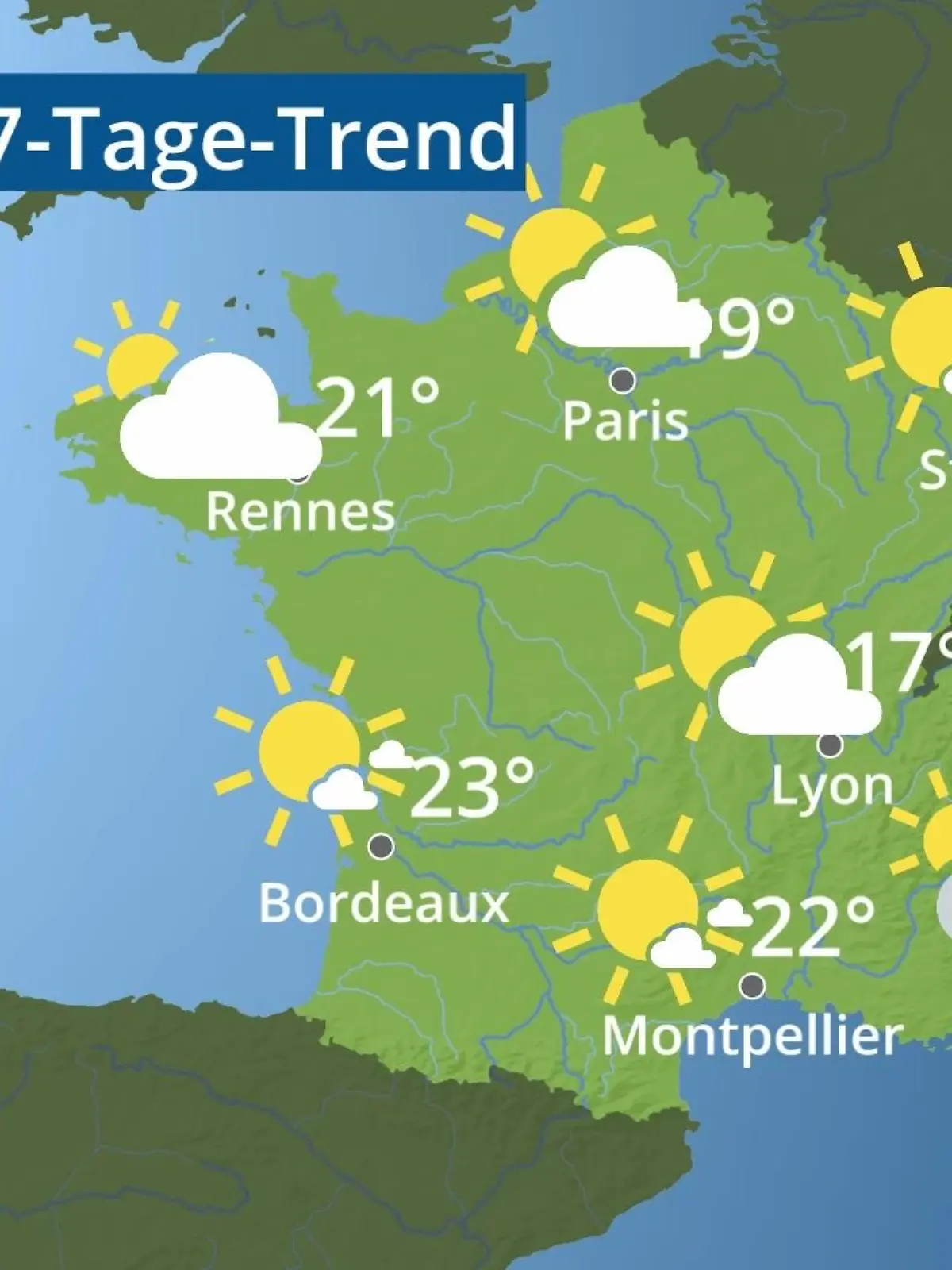 Bild zu: "Frankreich: Wie wird das Wetter?"