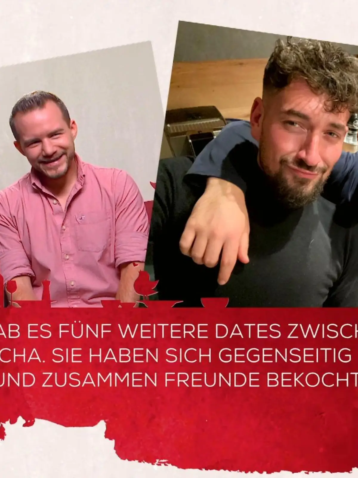Bild zu: "Für Joscha und Kevin bleibt es bei Treffen, Serg und Gennaro erleben den ersten Kuss"