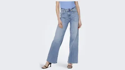 Weite High-Waist-Jeans