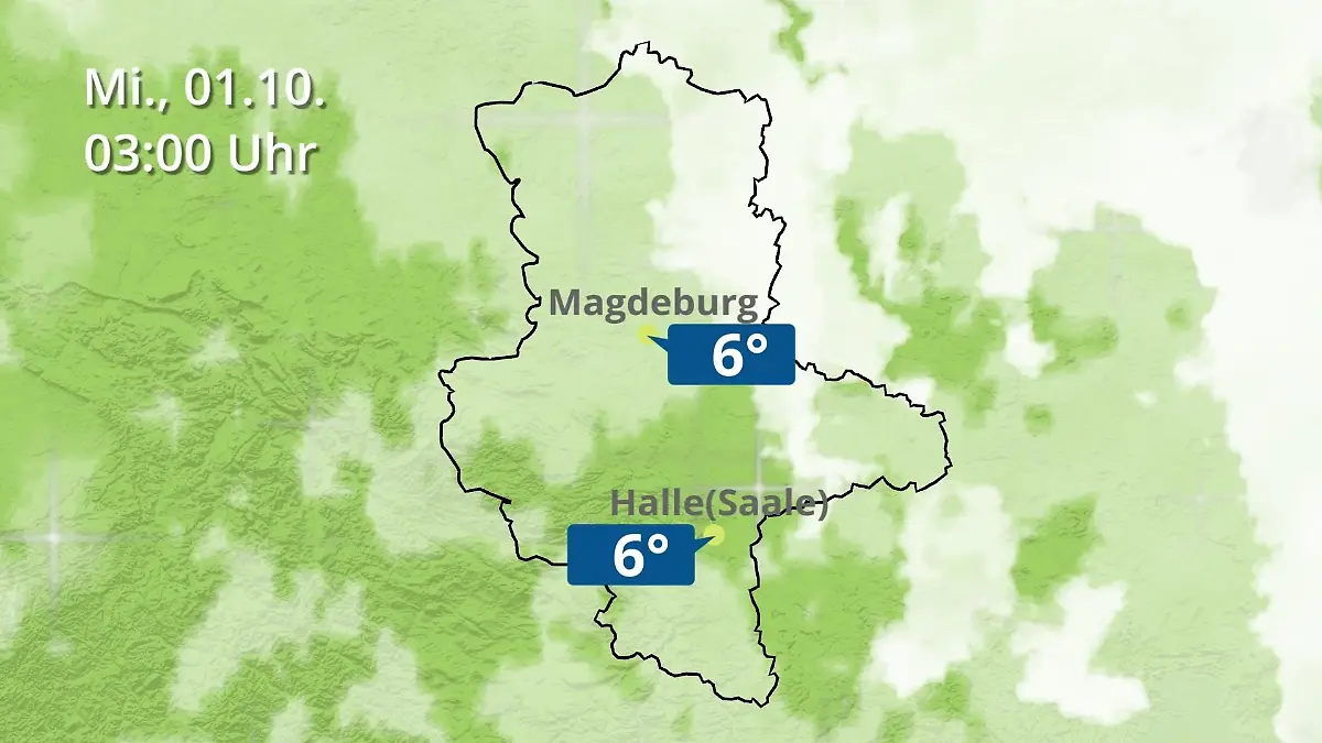 Sachsen-Anhalt: Wie wird das Wetter? Regen und Wolkenfilm für Halle und Magdeburg