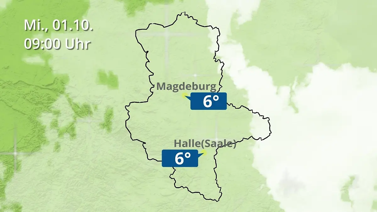 Sachsen-Anhalt: Wie wird das Wetter? Regen und Wolkenfilm für Halle und Magdeburg