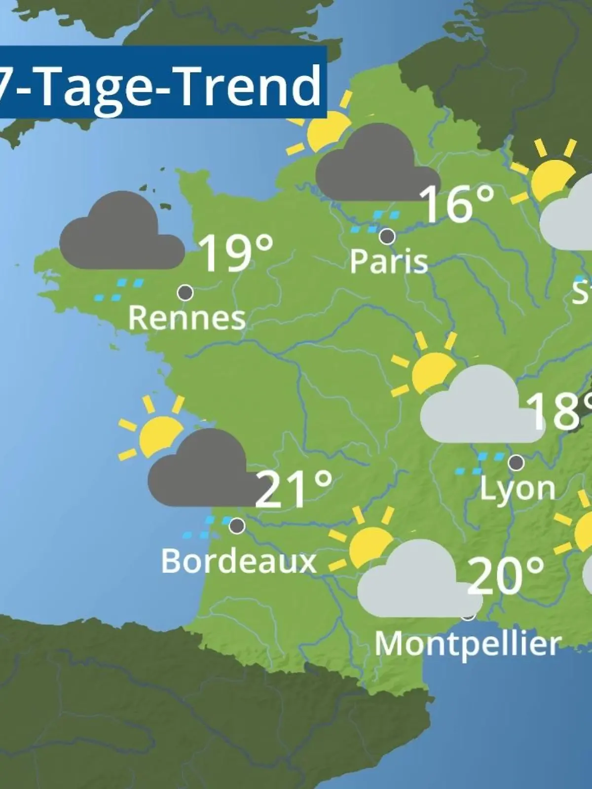 Bild zu: "Frankreich: Wie wird das Wetter?"