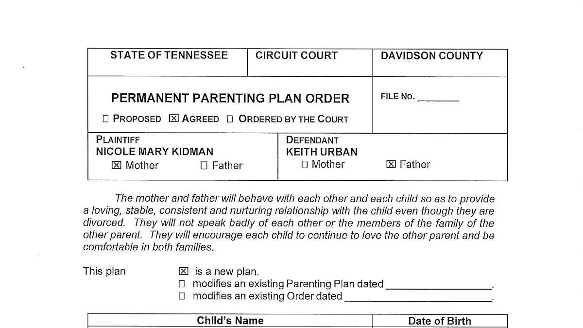 In den Unterlagen wird alles rund um die gemeinsamen Kinder geklärt. 
