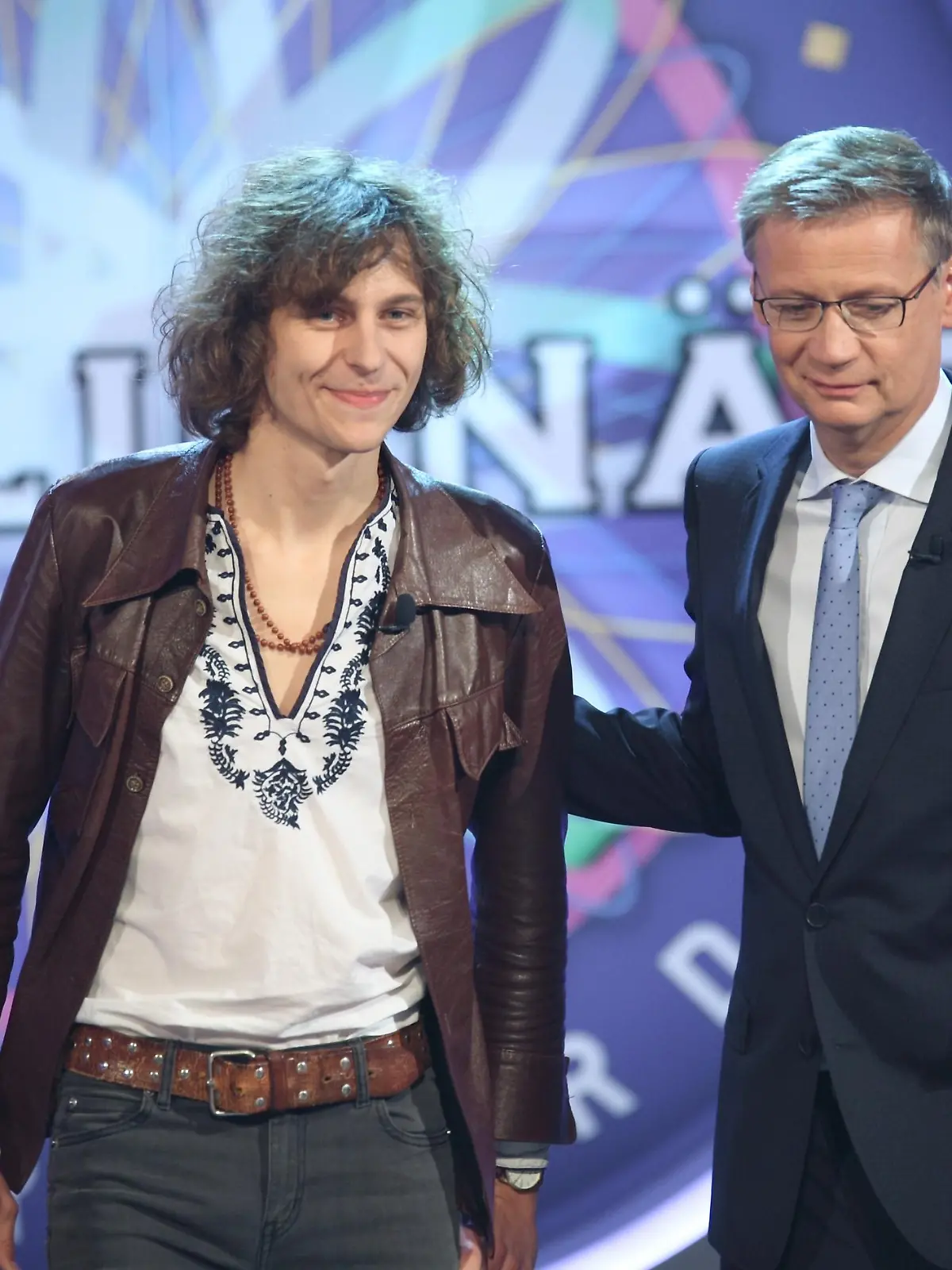 Günther Jauch mit Robin Göhring aus Mannheim