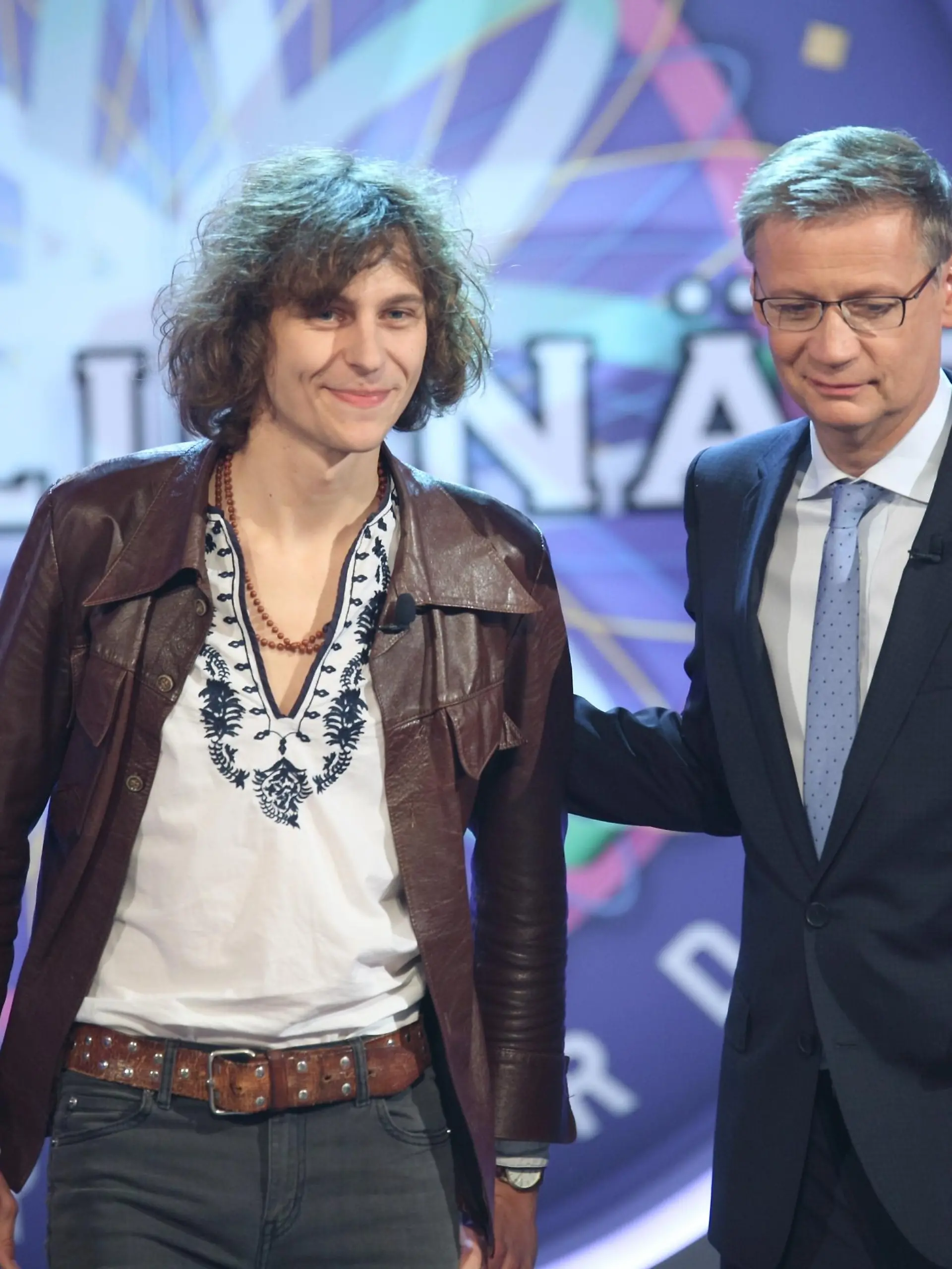 Günther Jauch mit Robin Göhring aus Mannheim
