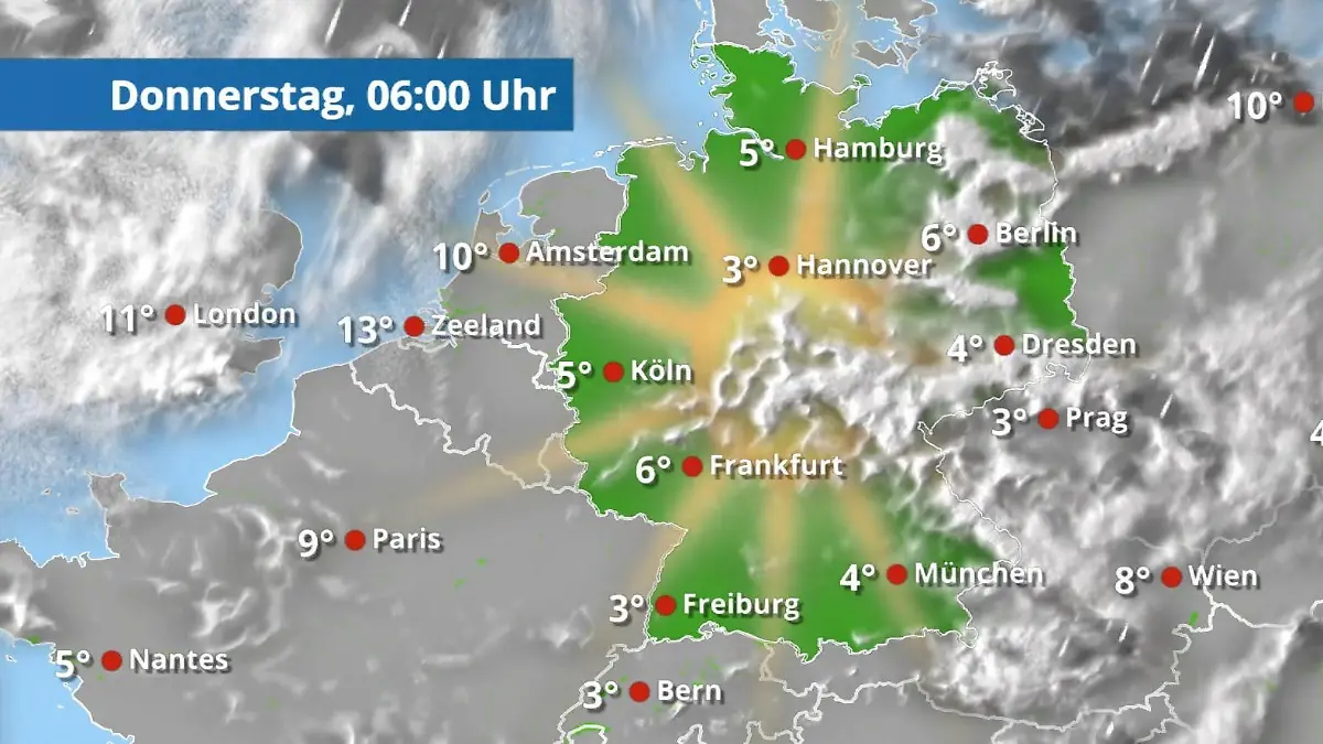 Kalte Nacht, bevor die Sonne wieder scheint Der Regen- und Wolkenfilm für 48 Stunden
