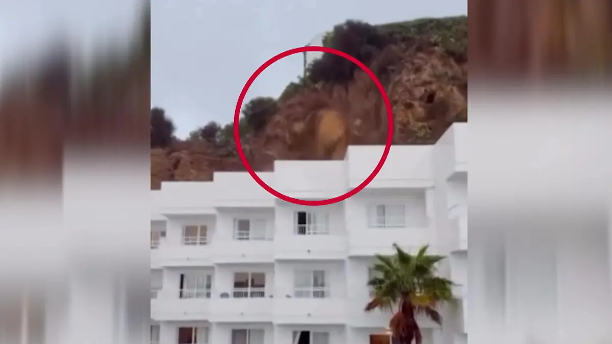 Urlauber fliehen auf Balkone – XXL-Felsbrocken kracht auf Vier-Sterne-Hotel! Heftige Unwetter auf Ibiza 