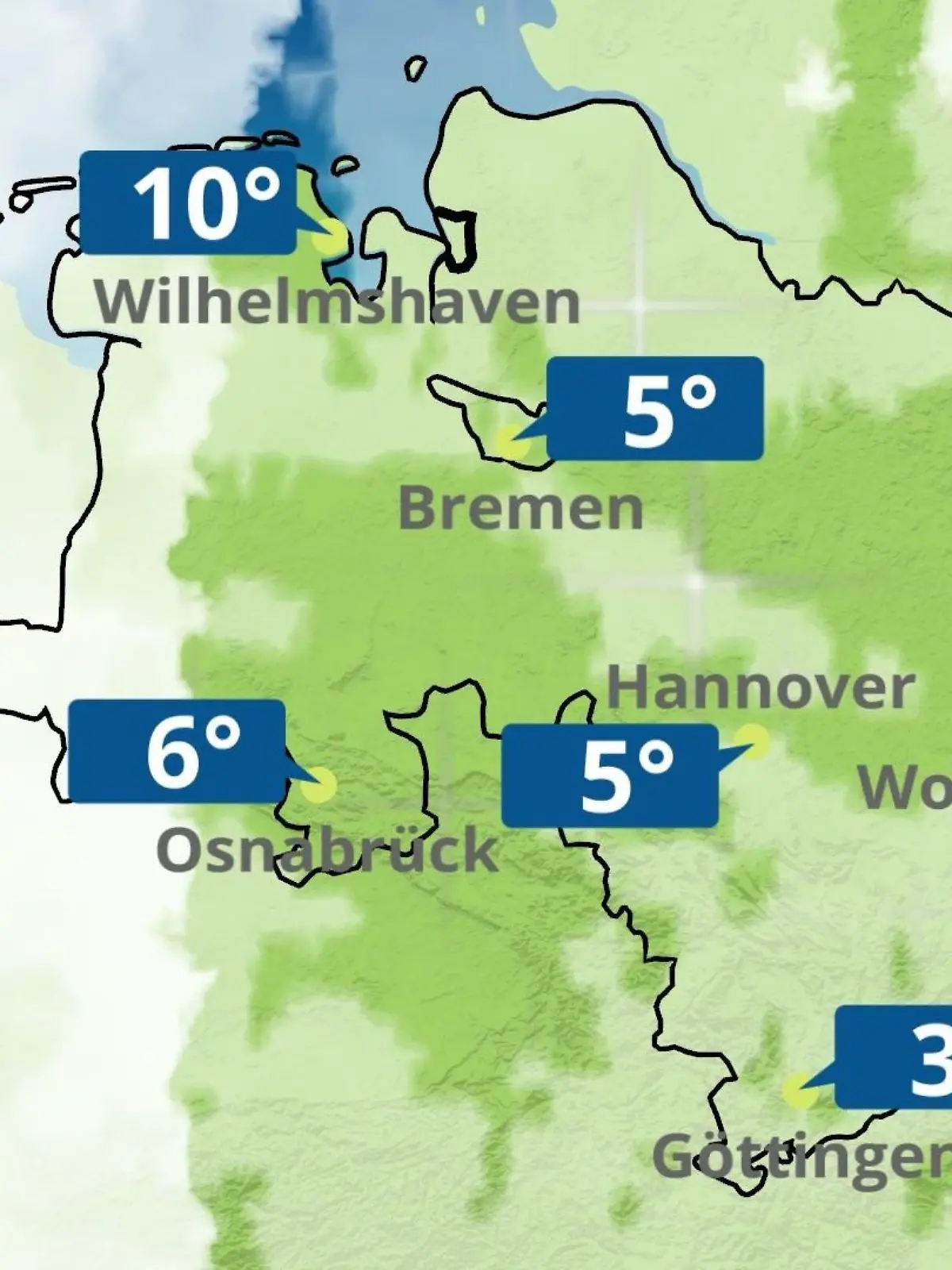 Bild zu: "Bremen und Niedersachsen: Wie wird das Wetter?"