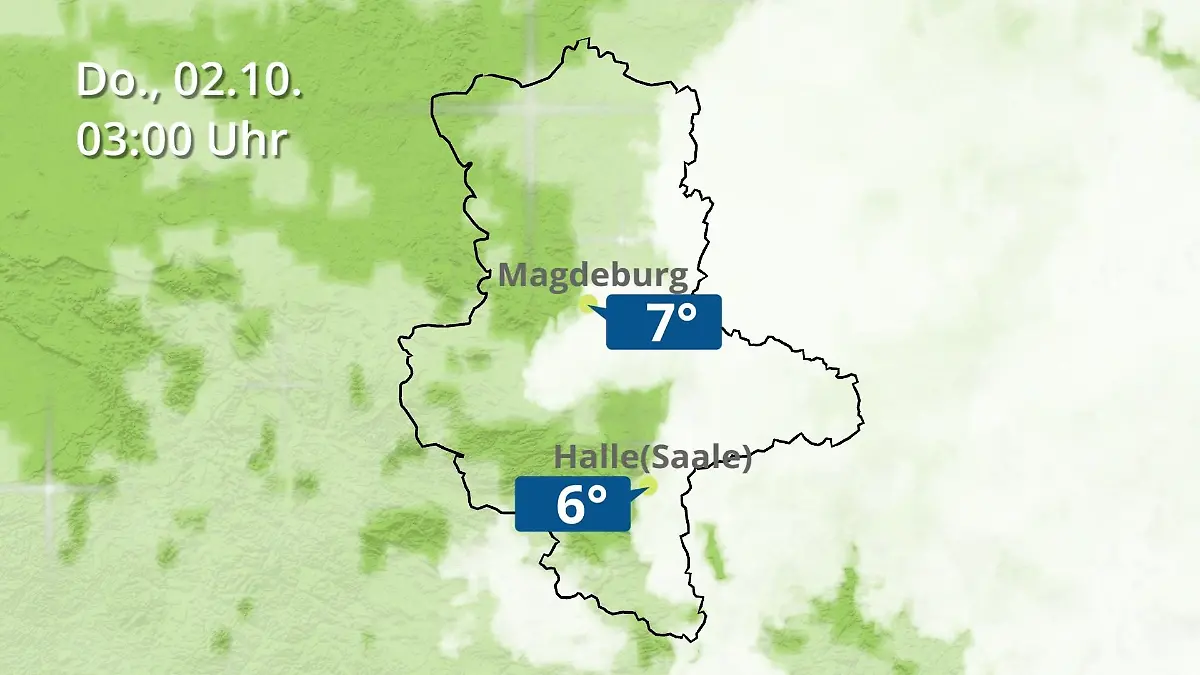Sachsen-Anhalt: Wie wird das Wetter? Regen und Wolkenfilm für Halle und Magdeburg