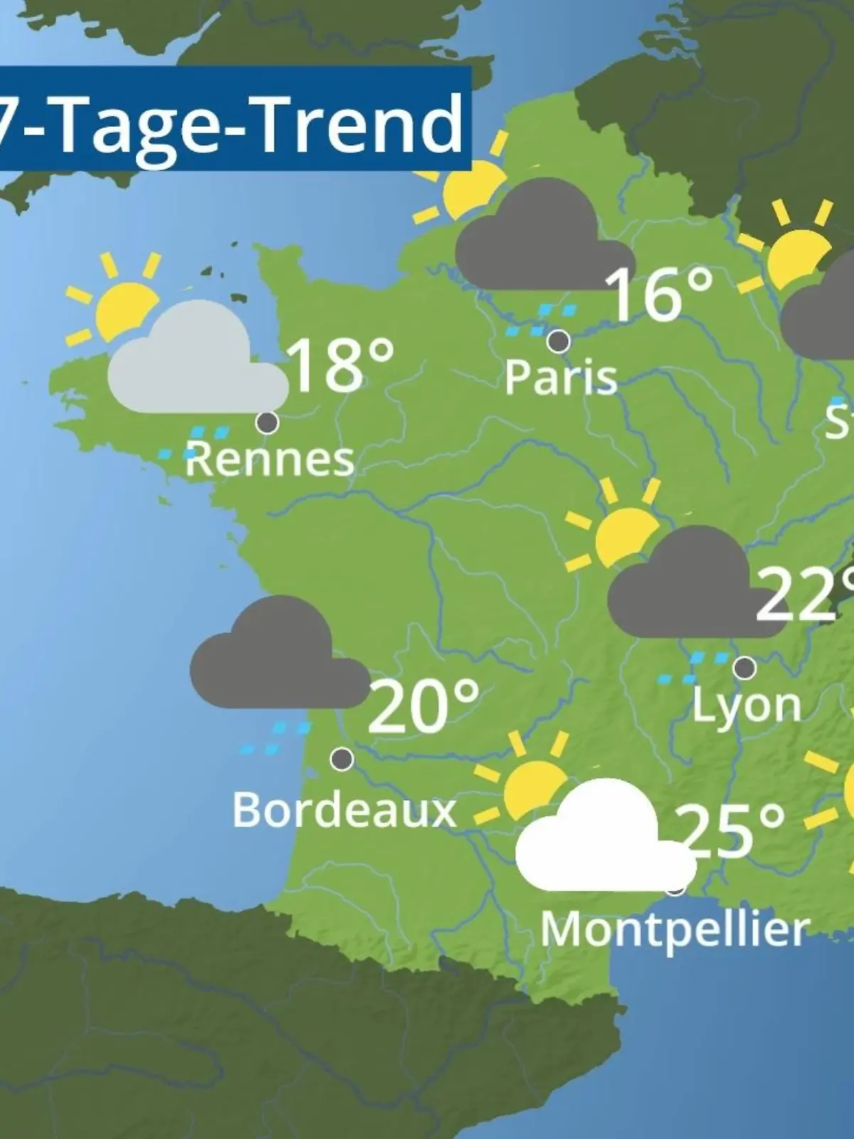 Bild zu: "Frankreich: Wie wird das Wetter?"