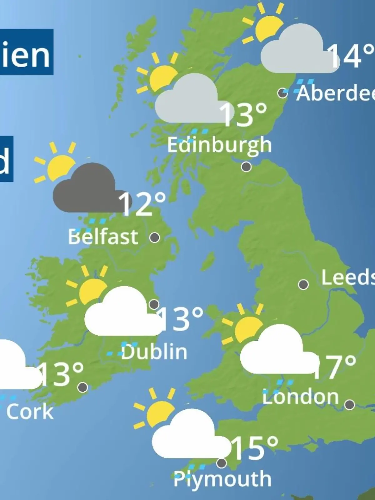 Bild zu: "England, Schottland, Wales: Wie wird das Wetter?"