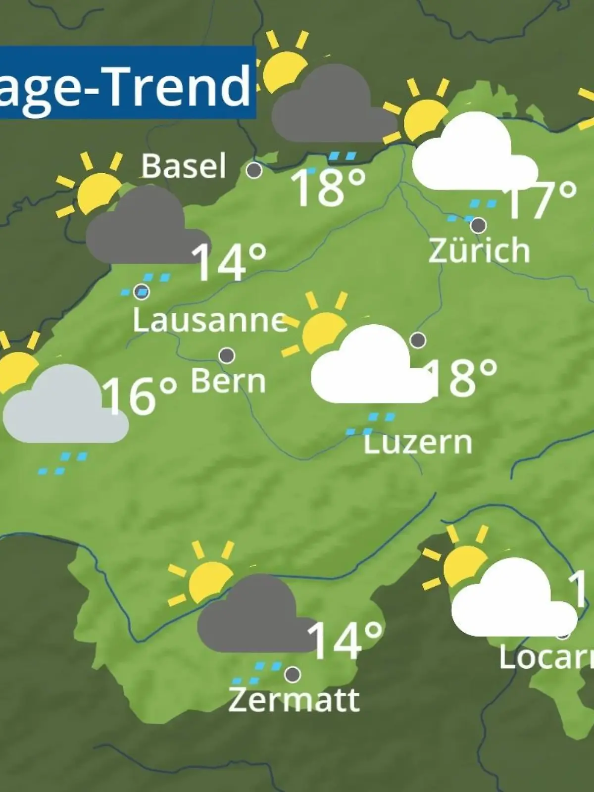 Bild zu: "Schweiz: Wie wird das Wetter?"