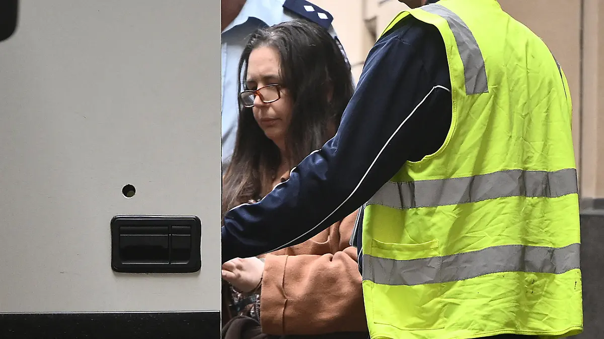 Erin Patterson leaves the Supreme Court of Victoria after being sentenced to 33 years in prison for murdering three relatives and attempting to murder a fourth, in Melbourne