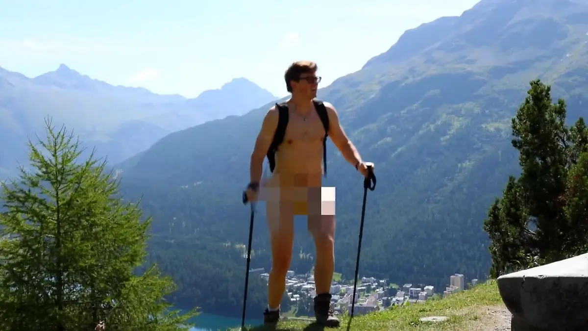 Gesetzlos & hüllenlos! Influencer wandert nackt durch Schweiz - und macht DIESEN Fehler Meistgesuchter Mann in Europa?