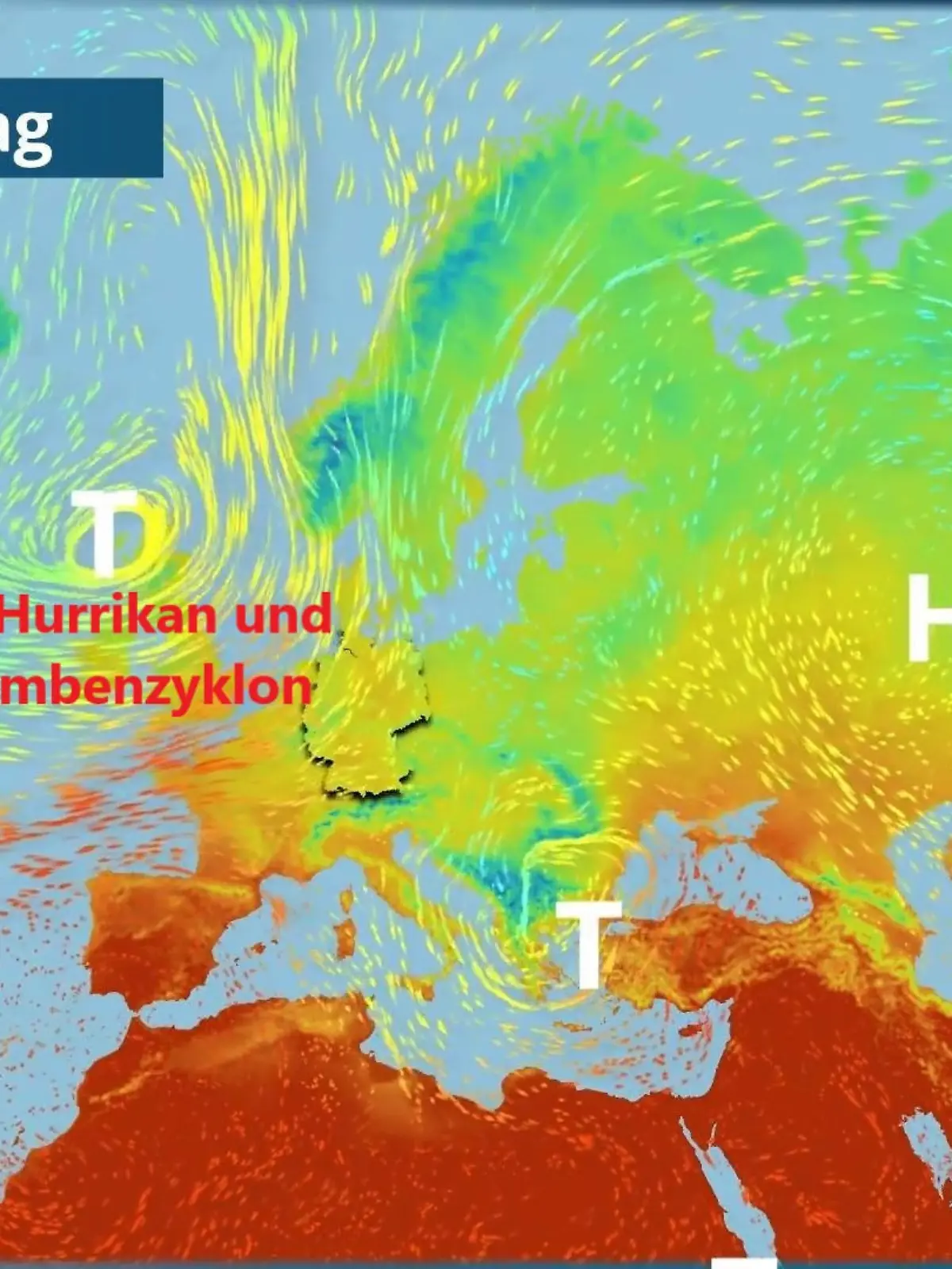 Bild zu: "Hier stürmt ein Ex-Hurrikan auf Europa zu"