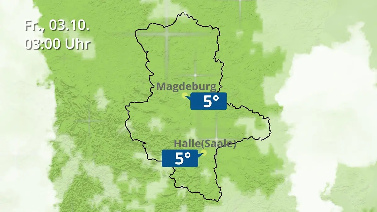 Sachsen-Anhalt: Wie wird das Wetter? Regen und Wolkenfilm für Halle und Magdeburg