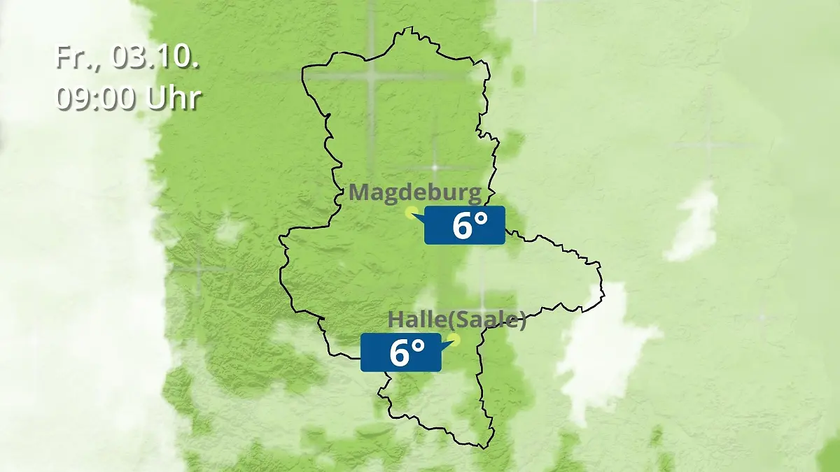 Sachsen-Anhalt: Wie wird das Wetter? Regen und Wolkenfilm für Halle und Magdeburg