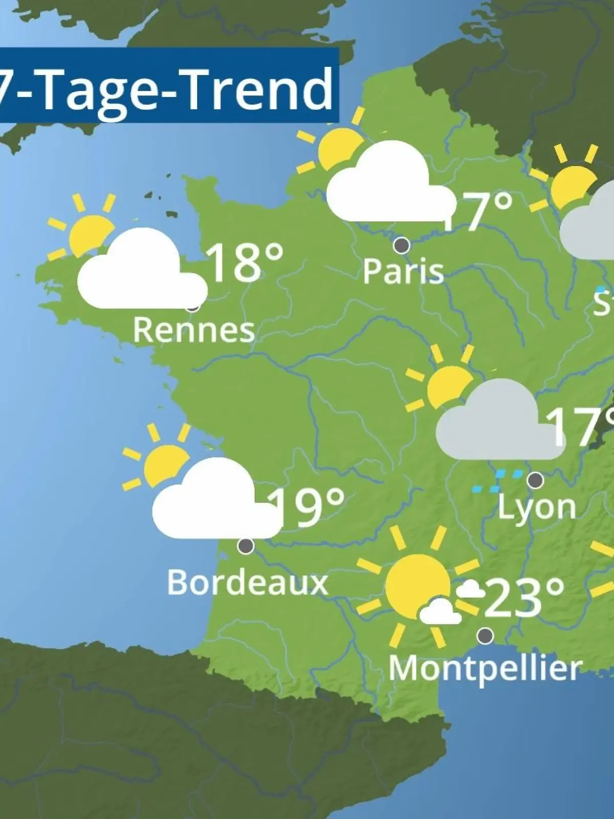 Bild zu: "Frankreich: Wie wird das Wetter?"