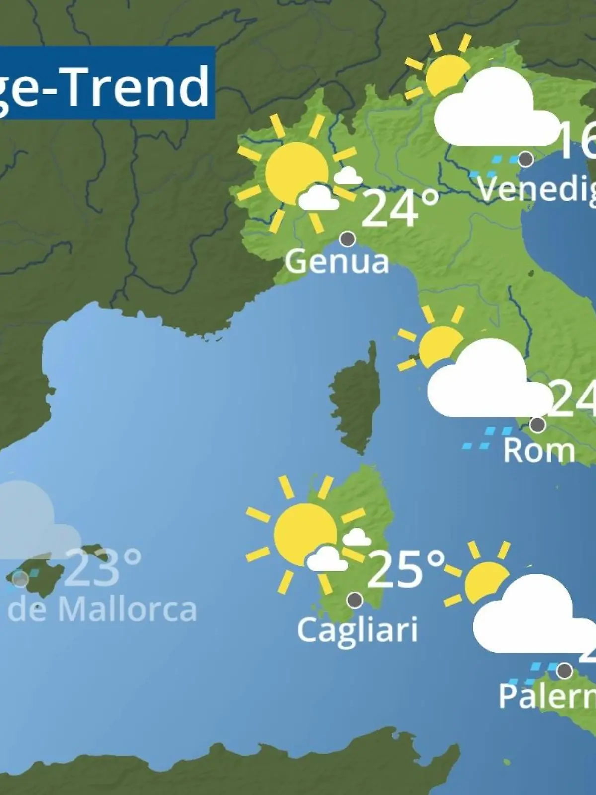 Bild zu: "Italien: Wie wird das Wetter?"
