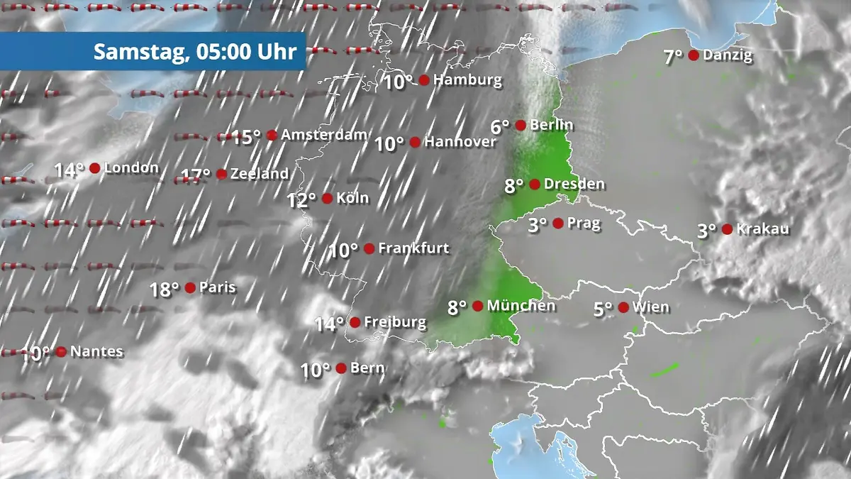 Keine Chance: Jetzt kommt der Regen Der Regen- und Wolkenfilm für 48 Stunden