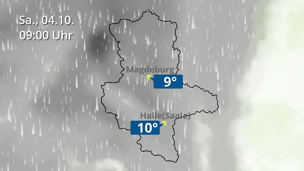 Sachsen-Anhalt: Wie wird das Wetter? Regen und Wolkenfilm für Halle und Magdeburg